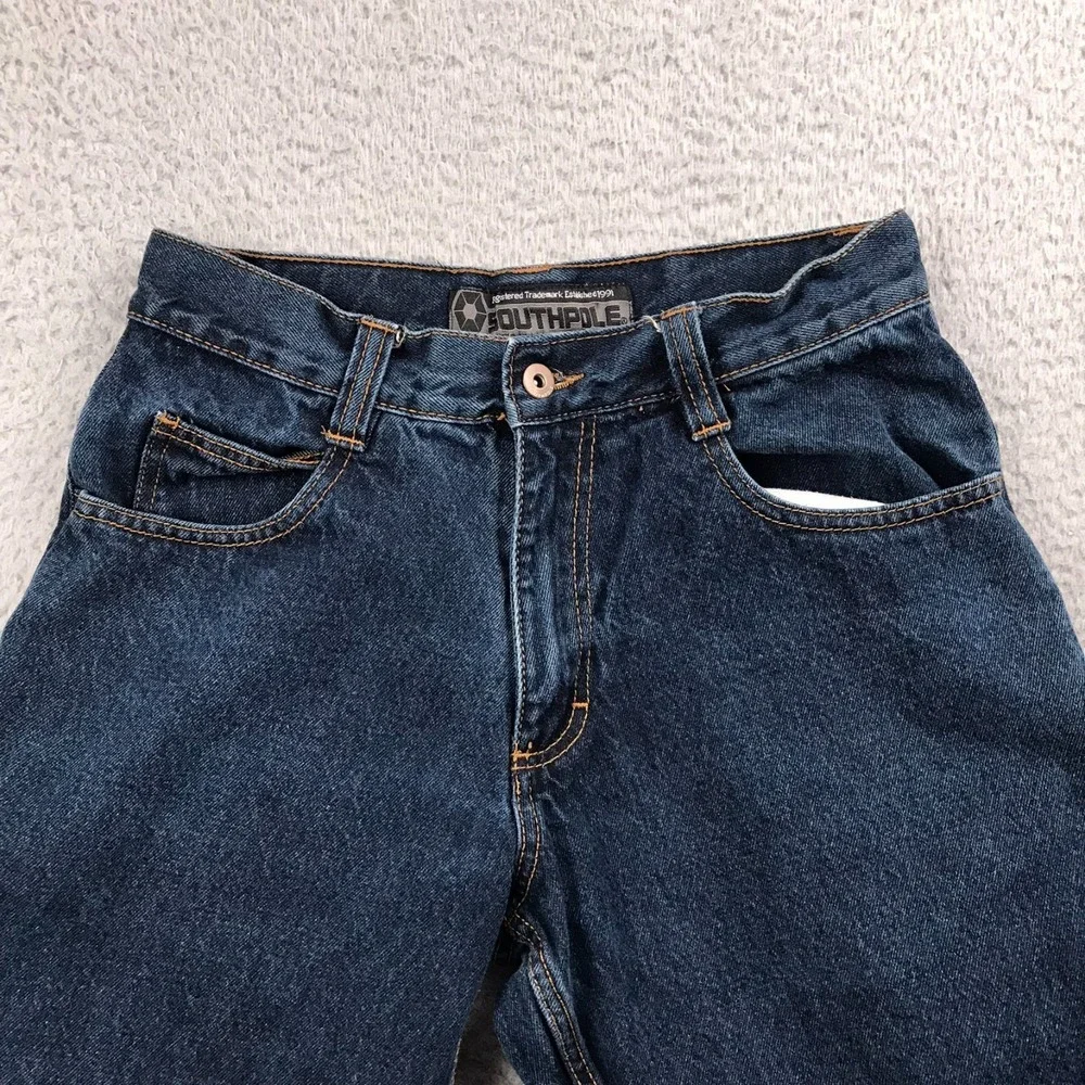 Southpole Jeans Mens 30 (29x29) Dark Wash Baggy Straight Vintage Y2K Hip Hop